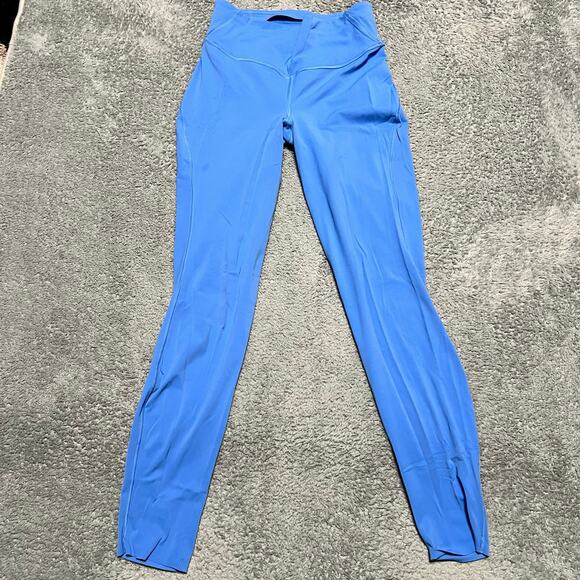 Lululemon Leggings Pants Womens 6 Base Pace High Rise Nulux w5dyns Blue * - Picture 1 of 9